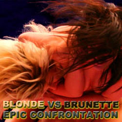 Blonde vs Brunette Epic Confrontation - mobile strip game